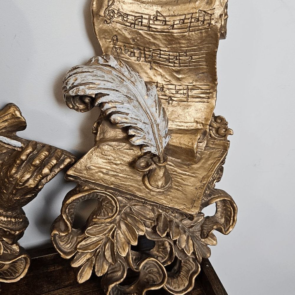 Unique pair of 60s Universal Statuary large musician and composer wall decor fea - Picture 2 of 3
